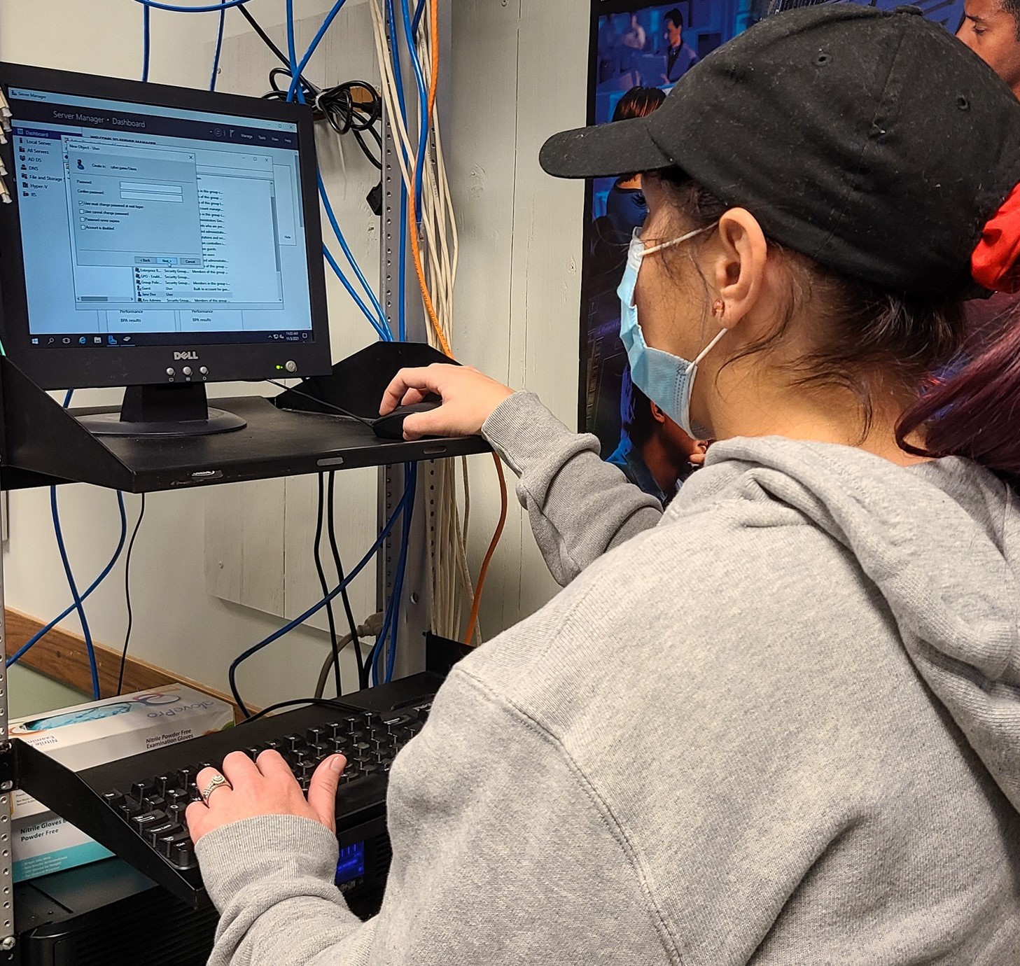 Cybersecurity student working on a task as part of the NSA Codebreaker Challenge.
