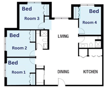 4 Bedroom Apartment